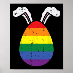 Regenbogenflagge Ei Hasenohren Gay Pride Ostern Lg Poster