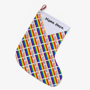 Regenbogenflagge Gay Pride Fliesen schwarz persona Großer Weihnachtsstrumpf