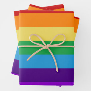 Regenbogenflagge Geschenkpapier Set