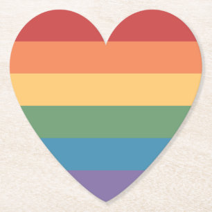 Regenbogenflagge Heathered Herz Untersetzer