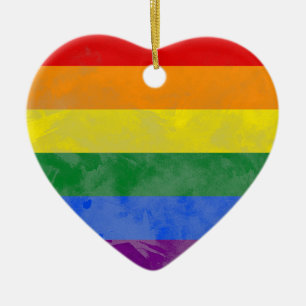 Regenbogenflagge Keramik Ornament