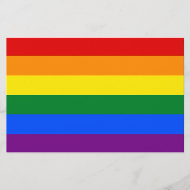 Regenbogenflagge (LGBT) Briefpapier (Vorderseite)