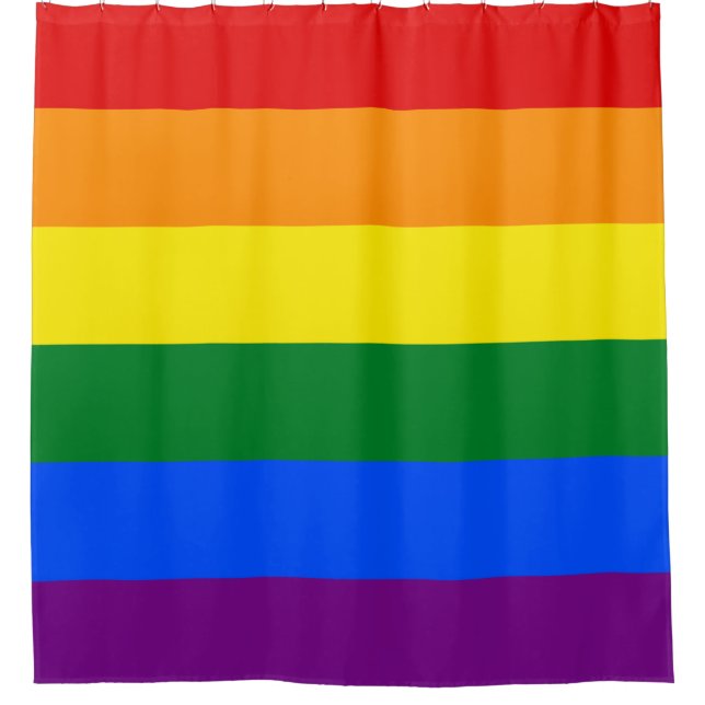 Regenbogenflagge (LGBT) Duschvorhang (Vorderseite)