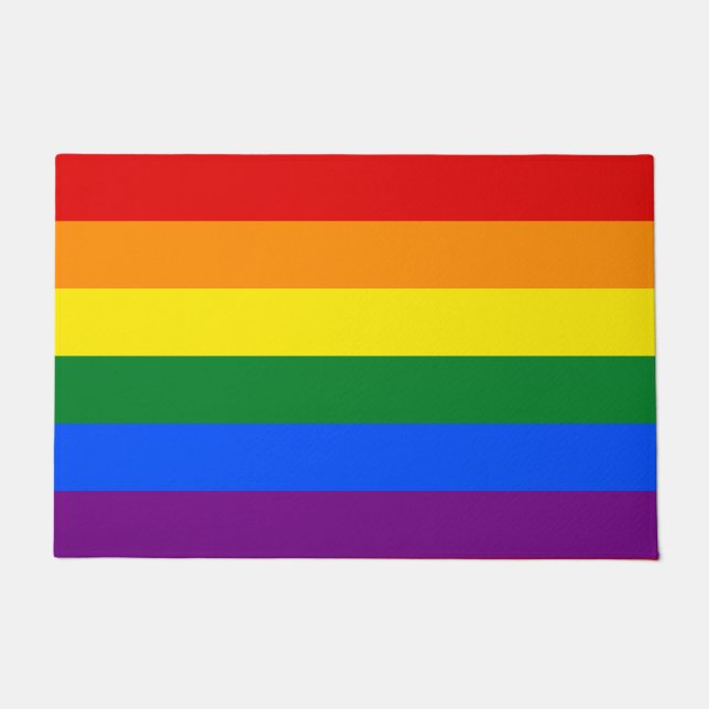 Regenbogenflagge (LGBT) Fußmatte (Vorderseite)