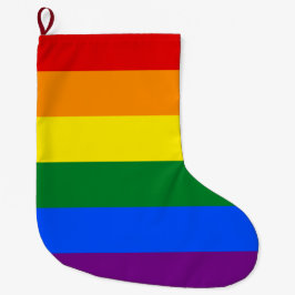 Regenbogenflagge (LGBT) Großer Weihnachtsstrumpf
