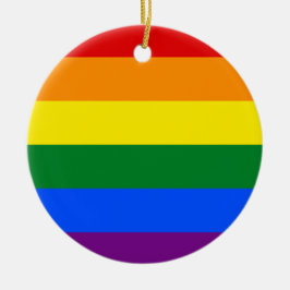 Regenbogenflagge (LGBT) Keramik Ornament