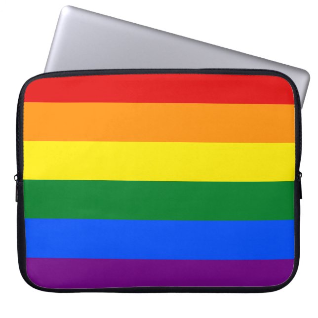Regenbogenflagge (LGBT) Laptopschutzhülle (Vorderseite)