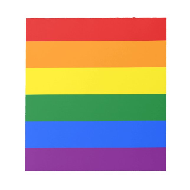 Regenbogenflagge (LGBT) Notizblock (Vorderseite)