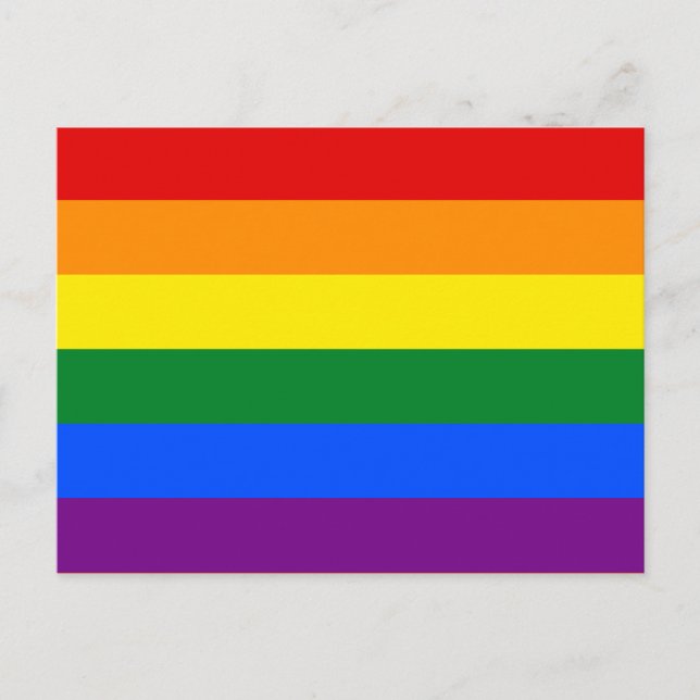 Regenbogenflagge (LGBT) Postkarte (Vorderseite)