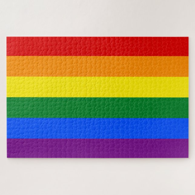 Regenbogenflagge (LGBT) Puzzle (Horizontal)
