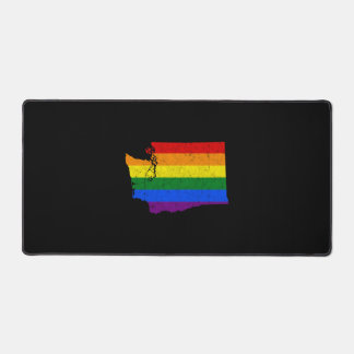 Regenbogenflagge LGBT Washington State Schreibtischunterlage