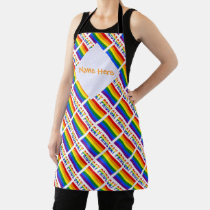 Regenbogenflagge LGBTQ Ganzbedruckt Schürze