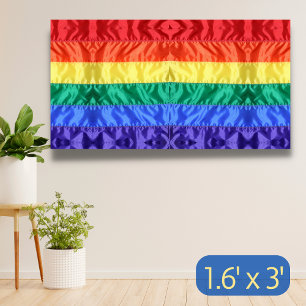 Regenbogenflagge LGBTQ Regenbogenstreifen Gay Prid Banner