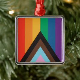 Regenbogenflagge - LGBTQIA - Personalize - Ornamen Ornament Aus Metall