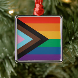 Regenbogenflagge - LGBTQIA - Personalize - Ornamen Ornament Aus Metall