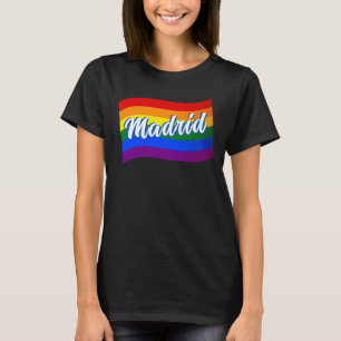 Regenbogenflagge Madrid Spanien Gay Pride LGBT T-Shirt