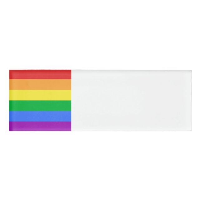Regenbogenflagge Namenschild (Vorderseite)