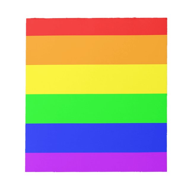 Regenbogenflagge Notizblock (Vorderseite)