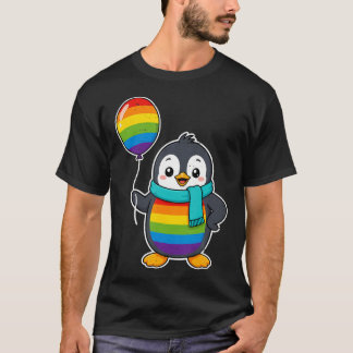 Regenbogenflagge Pinguin Lesbisch Gay Pride Ally L T-Shirt