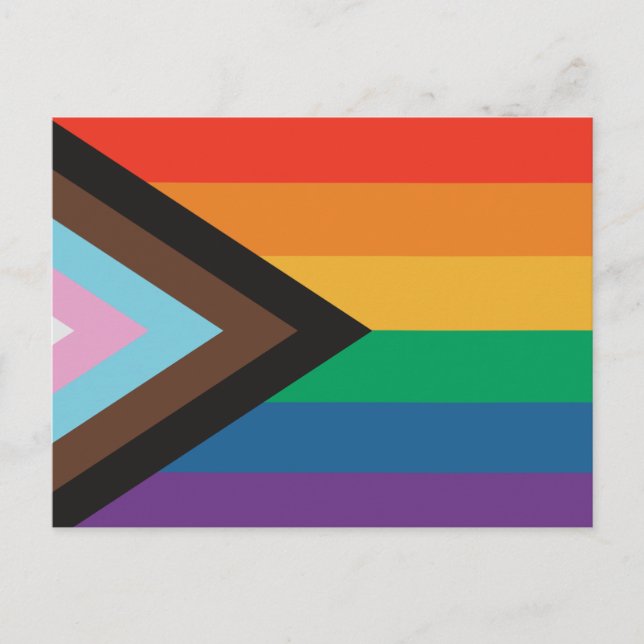 Regenbogenflagge Postkarte (Vorderseite)