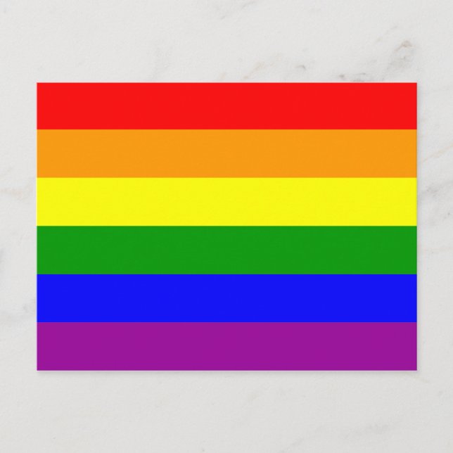 Regenbogenflagge Postkarte (Vorderseite)