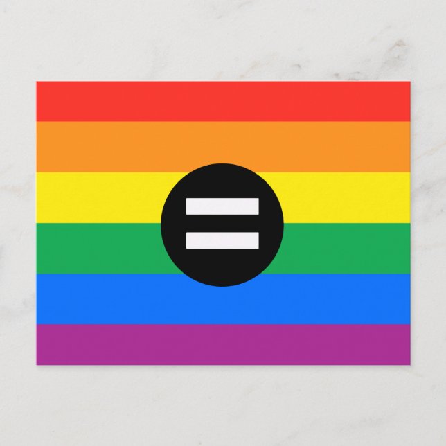 Regenbogenflagge Postkarte (Vorderseite)
