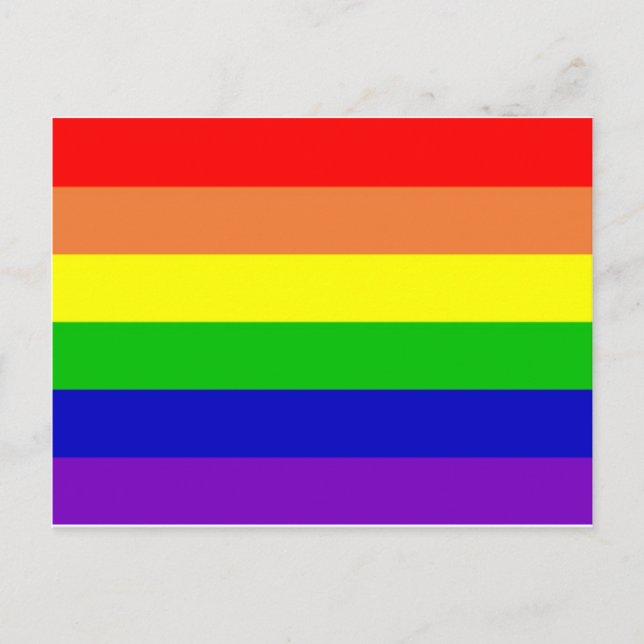 Regenbogenflagge Postkarte (Vorderseite)