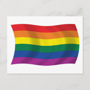 Regenbogenflagge Postkarte der Schwulen- und Lesbe