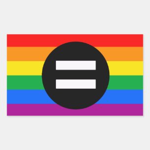 Regenbogenflagge Rechteckiger Aufkleber
