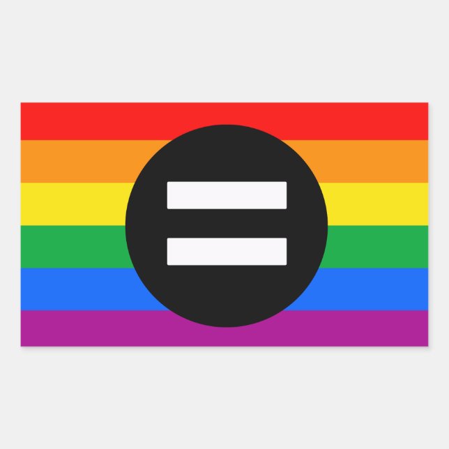 Regenbogenflagge Rechteckiger Aufkleber (Vorderseite)