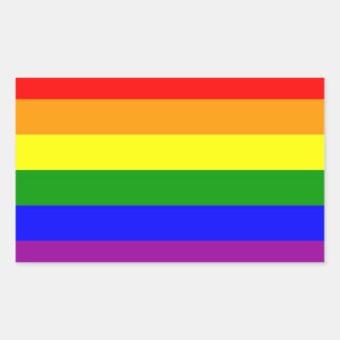 Regenbogenflagge Rechteckiger Aufkleber