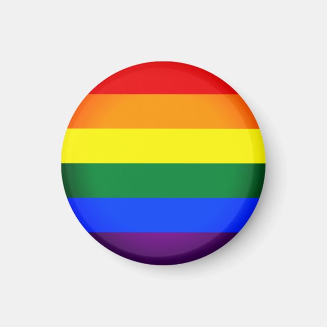 Regenbogenflagge & Regenbogen / LGBT Community Mag Magnet (Vorne)