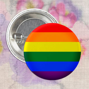 Regenbogenflagge & Regenbogen / LGBT-Gemeinschaft Button