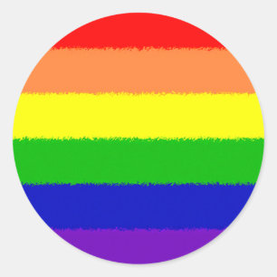 Regenbogenflagge Runder Aufkleber