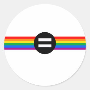 Regenbogenflagge Runder Aufkleber
