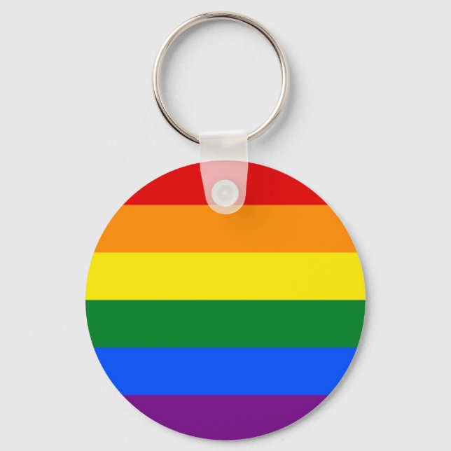 Regenbogenflagge Schlüsselanhänger (Vorderseite)