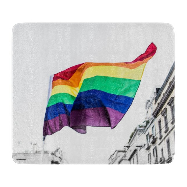 Regenbogenflagge Schneidebrett (Vorderseite)