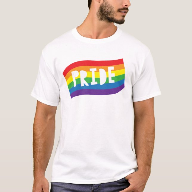 Regenbogenflagge T-Shirt (Vorderseite)