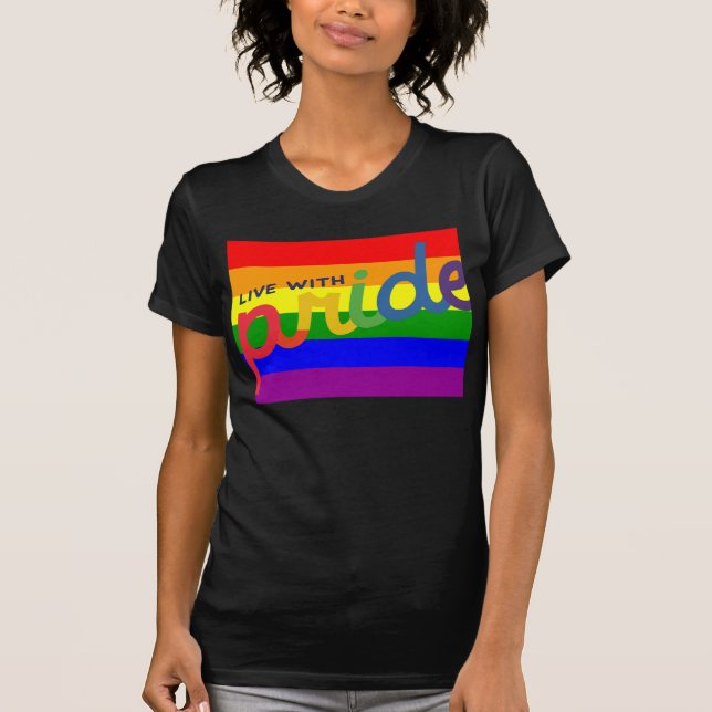 Regenbogenflagge-T - Shirt (Vorderseite)