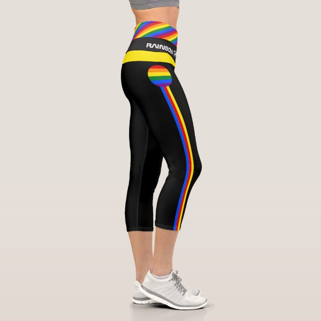 Regenbogenflagge und -stolz, LGBT-Community/Mode-W Capri Leggings (Rechts)