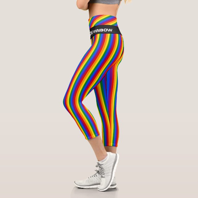 Regenbogenflagge und -stolz, LGBT-Gemeinschaft/Str Capri Leggings (Links)