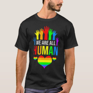 Regenbogenflagge wir alle menschlichen Stolz LGB I T-Shirt