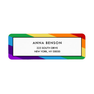 Regenbogenflaggen-Rücksendeadresseaufkleber
