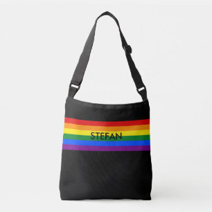 REGENBOGENFLAGGENFARBEN + deine Ideen Tragetaschen Mit Langen Trägern