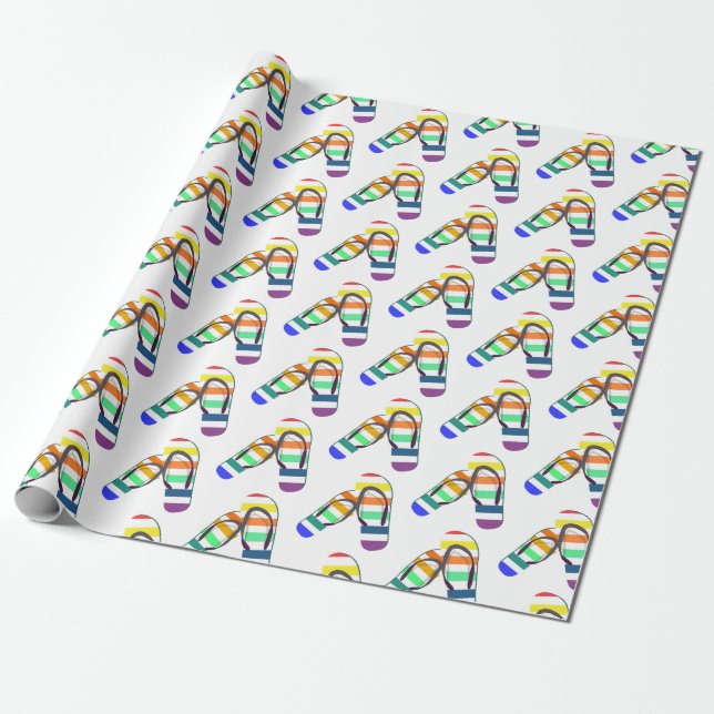 Regenbogenflippendesign Geschenkpapier (Ungerollt)