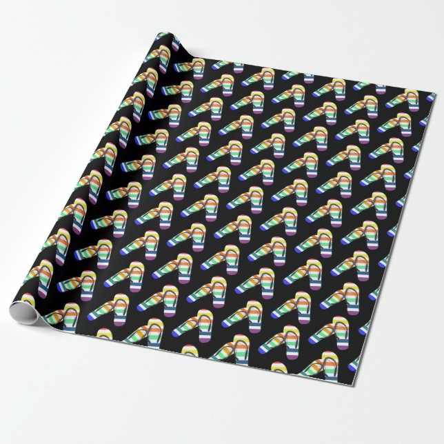 Regenbogenflippendesign Geschenkpapier (Ungerollt)