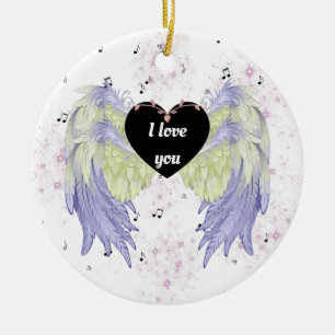 Regenbogenflügel Keramik Ornament