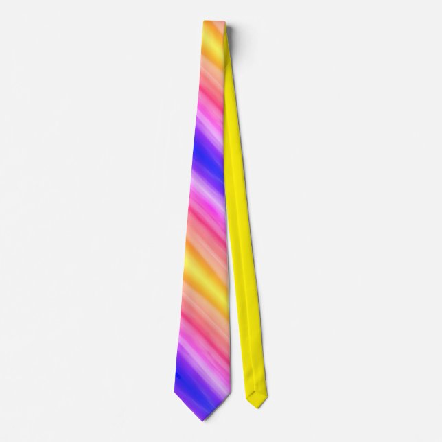 Regenbogenfluss Strick Neck Tie Krawatte (Vorderseite)