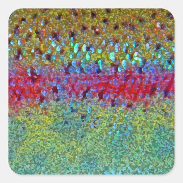 Regenbogenforelle - Aufkleber (Vorderseite)