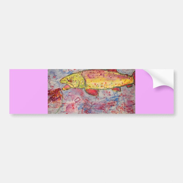 Regenbogenforelle Autoaufkleber (Vorne)